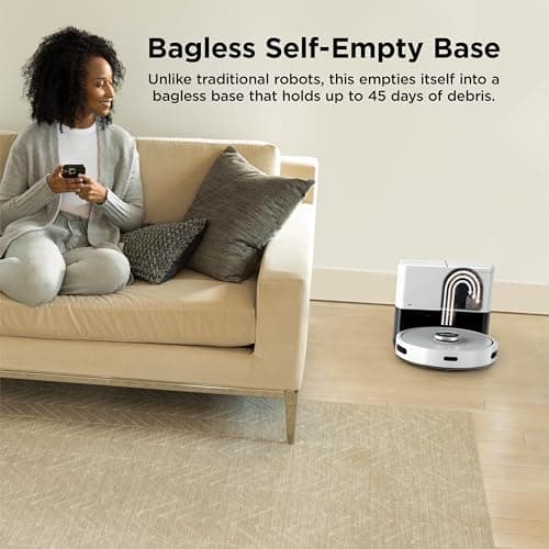 Shark Matrix Clean AV2511AE AI Ultra Robot Vacuum - XL Bagless Self-Empty Base 60-Day Capacity | Matrix Clean Multi-Pass Grid Navigation | 360° LiDAR Precision Mapping | Self-Cleaning Anti-Hair Wrap Brushroll | 120-Min Runtime | Alexa & Google Control — image 3