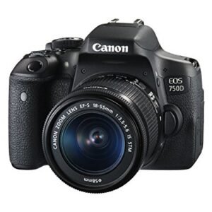 Canon EOS 750D 24.2MP Digital SLR Camera (Black) + 18-55 IS STM Lens + Memory Card + Carry Bag