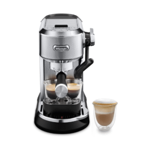 De’Longhi Dedica Maestro Plus Espresso Machine, Automatic Steam Wand, 3 Coffee Temp & Milk Foam Settings, 54oz Removable Tank, Easy-to-Clean Dishwasher-Safe Parts, Compact Stainless Steel Design