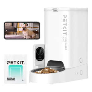 PETKIT Automatic Cat Feeder with Camera, 1080P HD Video with Night Vision, 2.4G WiFi Pet Feeder for Cat & Small Dog, 2-Way Audio & Meal Call Pet Food Dispenser with Desiccant Bag, Motion Capturing