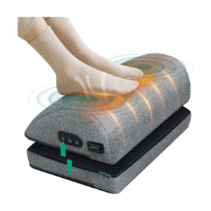 Snailax Heated Foot Rest Under Desk at Work, Desk Foot Stool with Heat & Vibration Massage, Adjustable Height, 2 Heat Levels Foot Warmer Feet Heater for Office Chair, Gaming Home Use