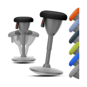 QIGEEKU Wobble Stool Standing Desk Stool, Height Adjustable Stool 19-27 inch, Encourage Good Posture, Non-Slip Base, Ergonomic Standing Desk Chair for Office Desks and Classrooms