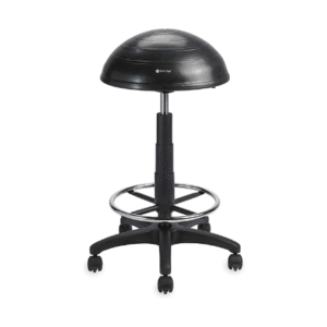 Gaiam Balance Ball Chair Stool, Half-Dome Stability Ball Adjustable Tall Office Sit Stand Swivel Desk Chair Drafting Stool with Round Foot Rest for Standing Desks Home or Office – Black 33