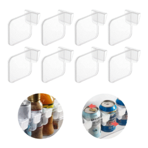 Fridge Drawer Divider,Clear Refrigerator Organizer Bins Partition,Storage Baskets Space Allocator,Portable Drawer Separators Board,Plastic Storage Container Bottle Can Divider Combination(8Pcs)