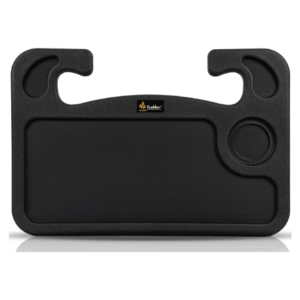 EcoNour 2 in 1 Car Steering Wheel Desk, Tray for Laptop Car Mount with Pen Holder| Food Tray for Eating with Drinks Holder | Multipurpose Travel Car Accessories