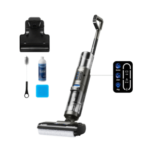 Eureka Cordless Wet Dry Vacuum Cleaner Self Cleaning Vacuum and Mop Combo, Good for Hard Floors Pet Hair Sticky Messes, RapidWash NEW430BL, Blue