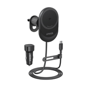 Anker MagSafe iPhone 16 Wireless Car Charger Compatible, MagGo 15W Fast Car Charger, 360° Adjustable Angle and Strong Magnets, Car Phone Holder Mount, for iPhone 16/15/14 Series (Adapter Included)