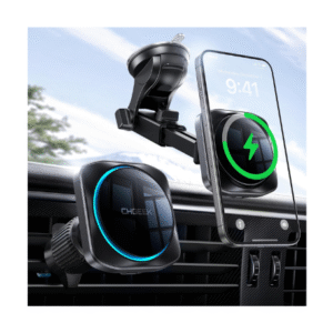 CHGeek for 15W Magsafe Car Mount Charger, iPhone Wireless Car Charger Magnetic Car Phone Holder Mount Fit iPhone 16 15 14 13 Magsafe Case, Vent/Windshield/Dash Phone Mount Holder Fast Cooling Charger