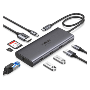 UGREEN Revodok Pro 109 USB C Hub 9 in 1 10Gbps USB C 3.2 & USBA 3.2 4K HDMI, 100W Power Delivery, SD/TF Card Reader Gigabit Ethernet for MacBook Pro/Air, iPhone 16 15 Pro/Max, Thinkpad and More