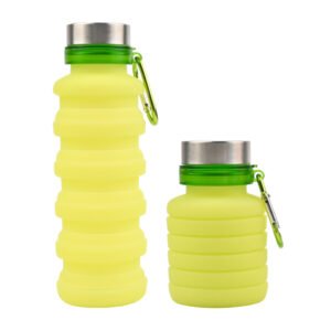 1pcs Collapsible Reusable Water Bottles BPA Free - 18.5 ounces Camping Hiking