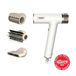 Shark Hair Dryer | SpeedStyle | No Heat Damage Hair Styling Tool | 3 Styling Tools Included | Portable & Powerful Blow Dryer | Best for Straight & Wavy Hair | Silk | HD331