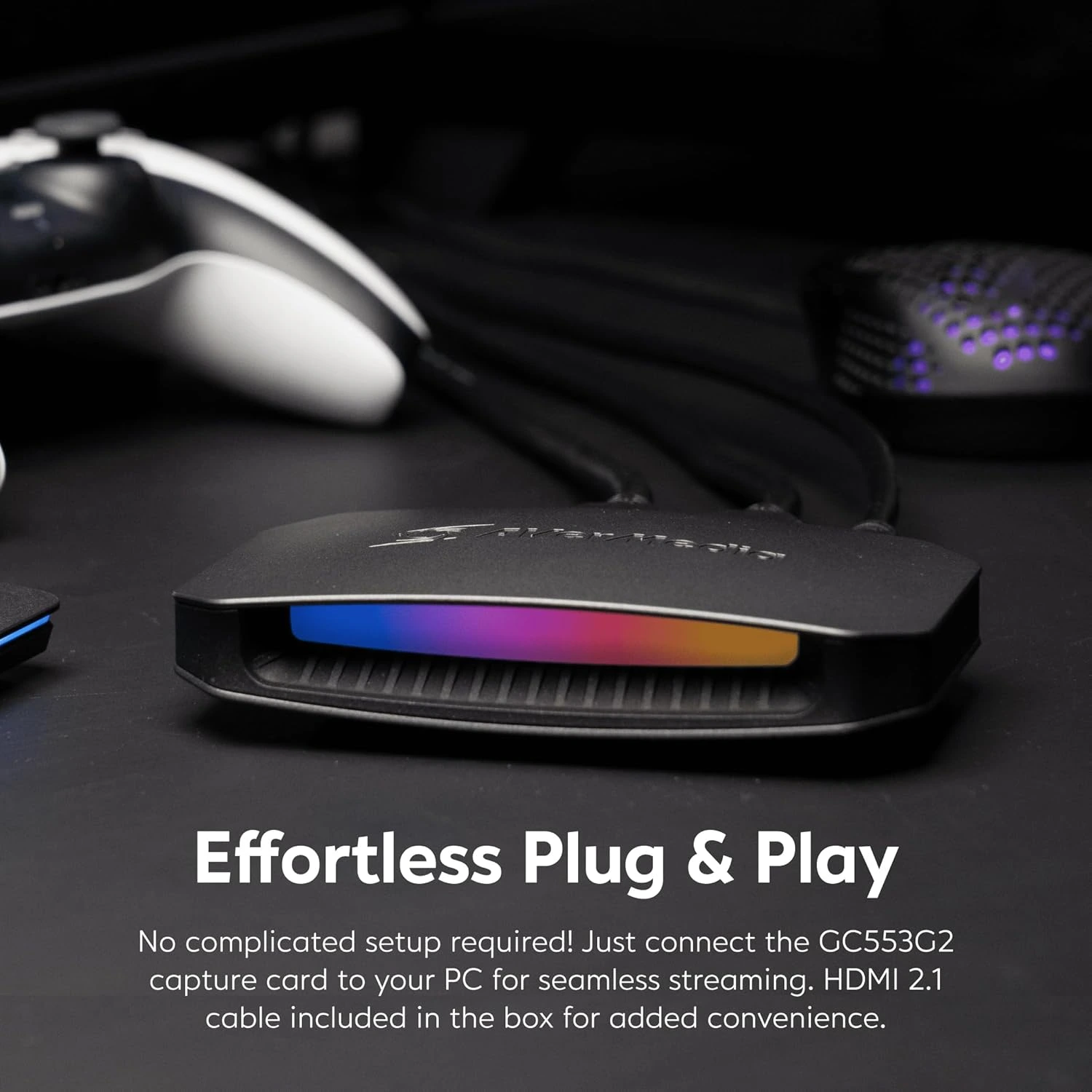 AVerMedia 4K60 Capture Card with HDMI 2.1, Low Latency, 4K144/4K120 Passthrough, Game Capture Device for PS5, PS5 Pro, Xbox, Switch, Streaming on Twitch, OBS on Mac & PC, GC553G2 Live Gamer Ultra 2.1 - Image 2