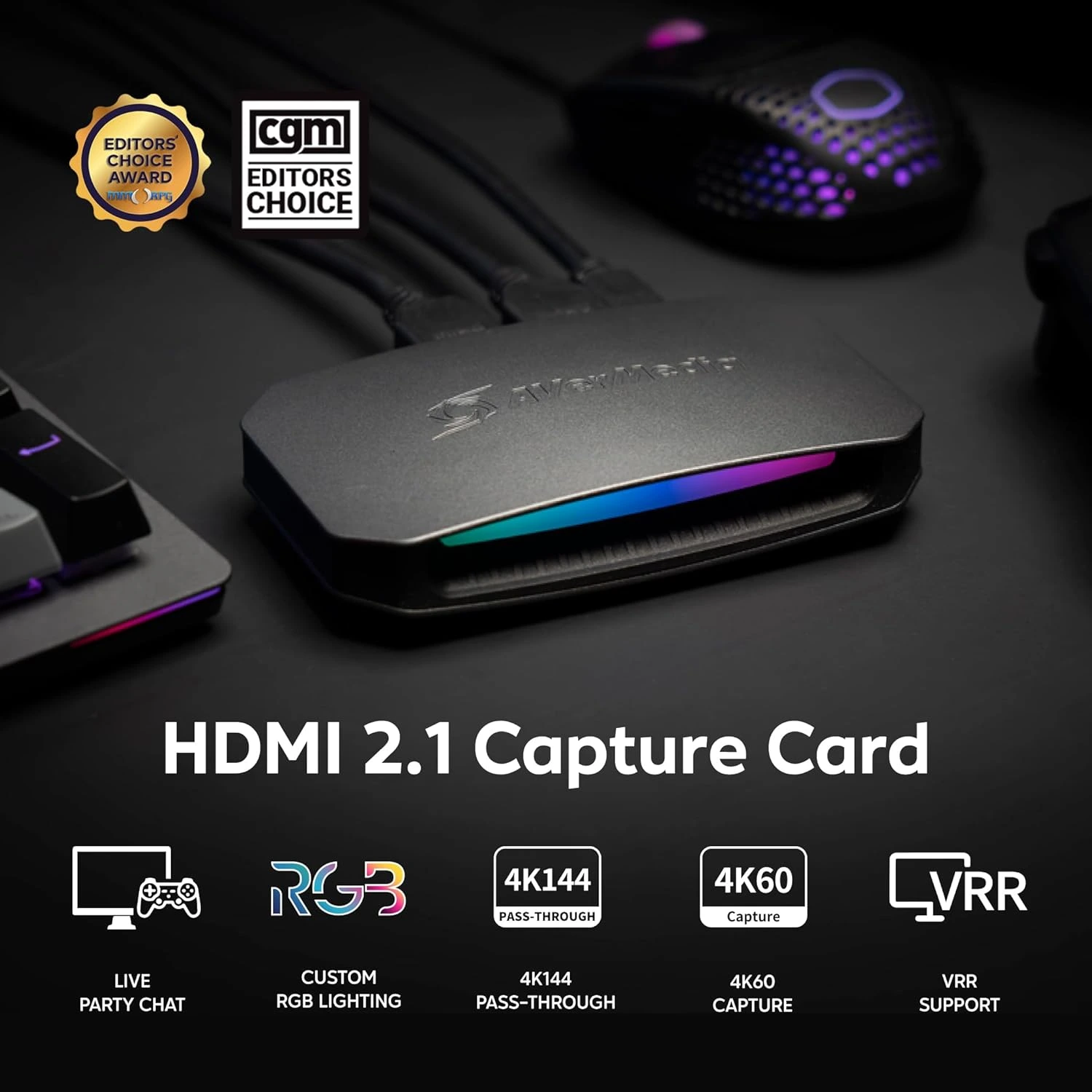 AVerMedia 4K60 Capture Card with HDMI 2.1, Low Latency, 4K144/4K120 Passthrough, Game Capture Device for PS5, PS5 Pro, Xbox, Switch, Streaming on Twitch, OBS on Mac & PC, GC553G2 Live Gamer Ultra 2.1 - Image 4
