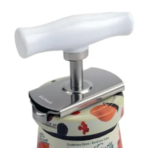 Kichwit Jar Opener for Arthritis, Stainless Steel Jar Lid Opener, for Small and Medium Jar Lids, Bottle Opener Keychain Included