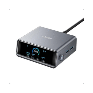 Anker Prime Charger, 250W GaN Prime USB C Charging Station, Ultra-Fast 6-Port, 2.26″ LCD Display and Smart Control Dial, Compatible with MacBook Pro/Air, iPhone 16/15/14, Galaxy, and More (Silver)