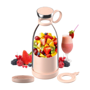 OTPEIR Portable Blender for Shakes and Smoothies with 11.83 Oz Travel Cup and Lid,Durable Stainless Steel Blades for Juice Blending Performance, Pink