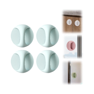 Self-Stick Cabinet Handles, Suction Cup Handle,Pulls Drawer Pull Helper with Adhesive Sliding Door Handle Stick On Handle for Glass Windows Wardrobes,Cabinet Hardware ( Color : Blue , Size : 4 Pieces