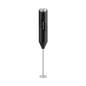 Bonsenkitchen Powerful Milk Frother for Coffee, Fast Handheld Drink Mixer with Stainless Steel Whisk, Battery Operated Hand Frother Stirrer Wand-Black