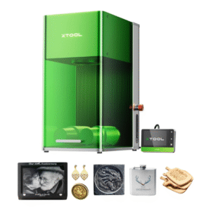 xTool F1 Ultra 20W Fiber & Diode Dual Laser Engraver, 10000mm/s Ultra Fast Laser Engraver and Cutter Machine for Jewelry, Metal, Wood, 16MP Smart Camera, Auto Streamline, 3D Engraving Machine
