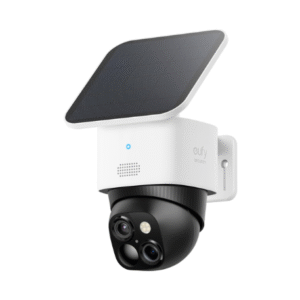 Eufy Security SoloCam S340, Solar Security Cameras Wireless Outdoor, Cameras for Home Security, 360° Pan & Tilt Surveillance, No Blind Spots, 2.4 GHz Wi-Fi, No Monthly Fee, HomeBase S380 Compatible