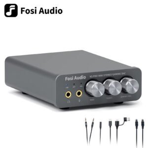 Fosi Audio K5 PRO Gaming DAC With Microphone Headphone Amplifier Audio Converter