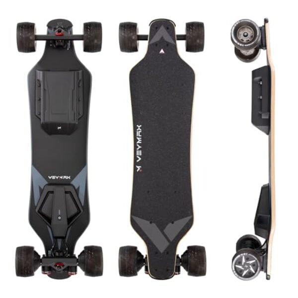 VeyMax Roadster X4S Electric Skateboard with Remote, 18-20 Miles Range and 29 Mph Top Speed, 550Wx2 Hub Motor, Electric Longboard for Adults & Teens Beginners